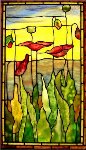 Poppies in Stained Glass